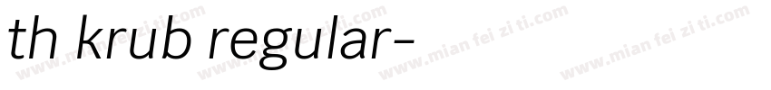 th krub regular字体转换